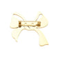 Gold Stainless Steel Cutout Bow Pin Brooch is the perfect accessory for any outfit. Made with high-quality stainless steel, this brooch is both durable and stylish. Its intricate cutout design adds a touch of sophistication to any look. Upgrade your wardrobe with this must-have piece that will never go out of style.