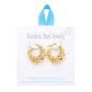 Gold Stainless Steel Spiral Hoop Earrings feature a unique pin catch design that securely holds the hoops in place. Made of high-quality stainless steel, these earrings are durable and hypoallergenic, making them perfect for everyday wear. Elevate your style with modern, stylish earrings that offer functionality and fashion.