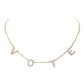 Gold Stone Paved VOTE Initial Message Station Necklace is a must-have for any politically motivated individual. Featuring a bold VOTE initial message, the necklace is adorned with sparkling stones, making it a beautiful statement piece. Show your support for your beliefs with this elegant and meaningful necklace.