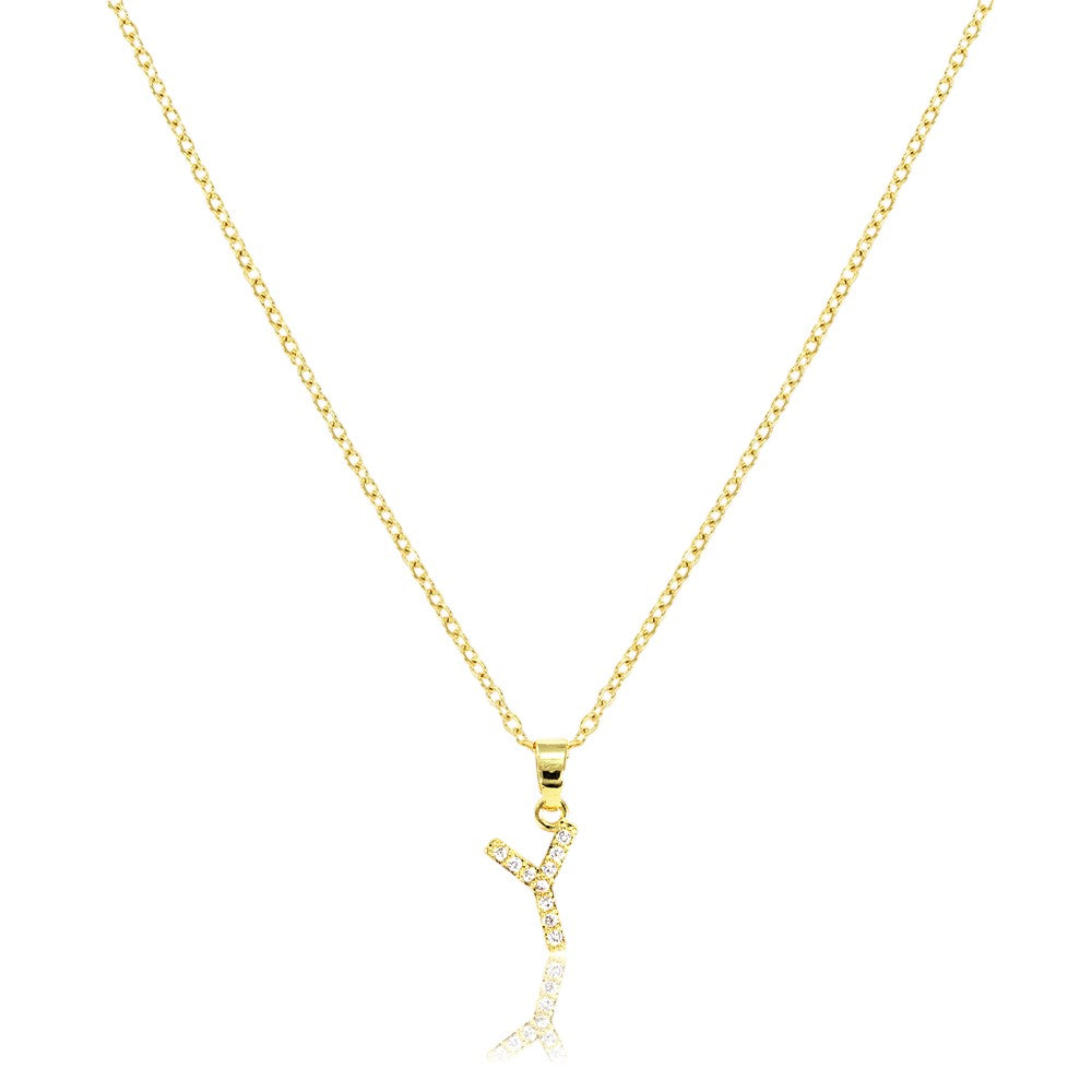 Gold Y-Stainless Steel CZ Stone Paved Monogram Pendant Necklace is made from high-quality stainless steel and features stunning CZ stones. The intricate monogram design adds a personal touch, making it a perfect accessory or gift. The durable material and sparkling stones ensure a long-lasting shine and style.