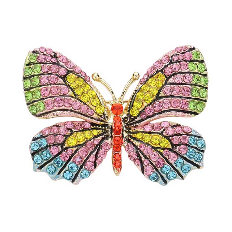 Gold Yellow Rhinestone Pave Butterfly Pin Brooch adds a touch of elegance to any outfit. Featuring dazzling rhinestones in a pave butterfly design, this pin exudes a sophisticated and polished look. Perfect for both casual and formal occasions, this versatile accessory will elevate any ensemble.