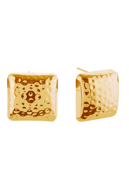 Gold Delicate 14K biscuit post earrings featuring a timeless design with a 2.2cm diameter. Crafted from hypoallergenic brass, these earrings are perfect for sensitive skin and everyday wear. Lead and nickel compliant for peace of mind. The secure post backing ensures comfortable, all-day wearability. A versatile addition to any jewelry collection.