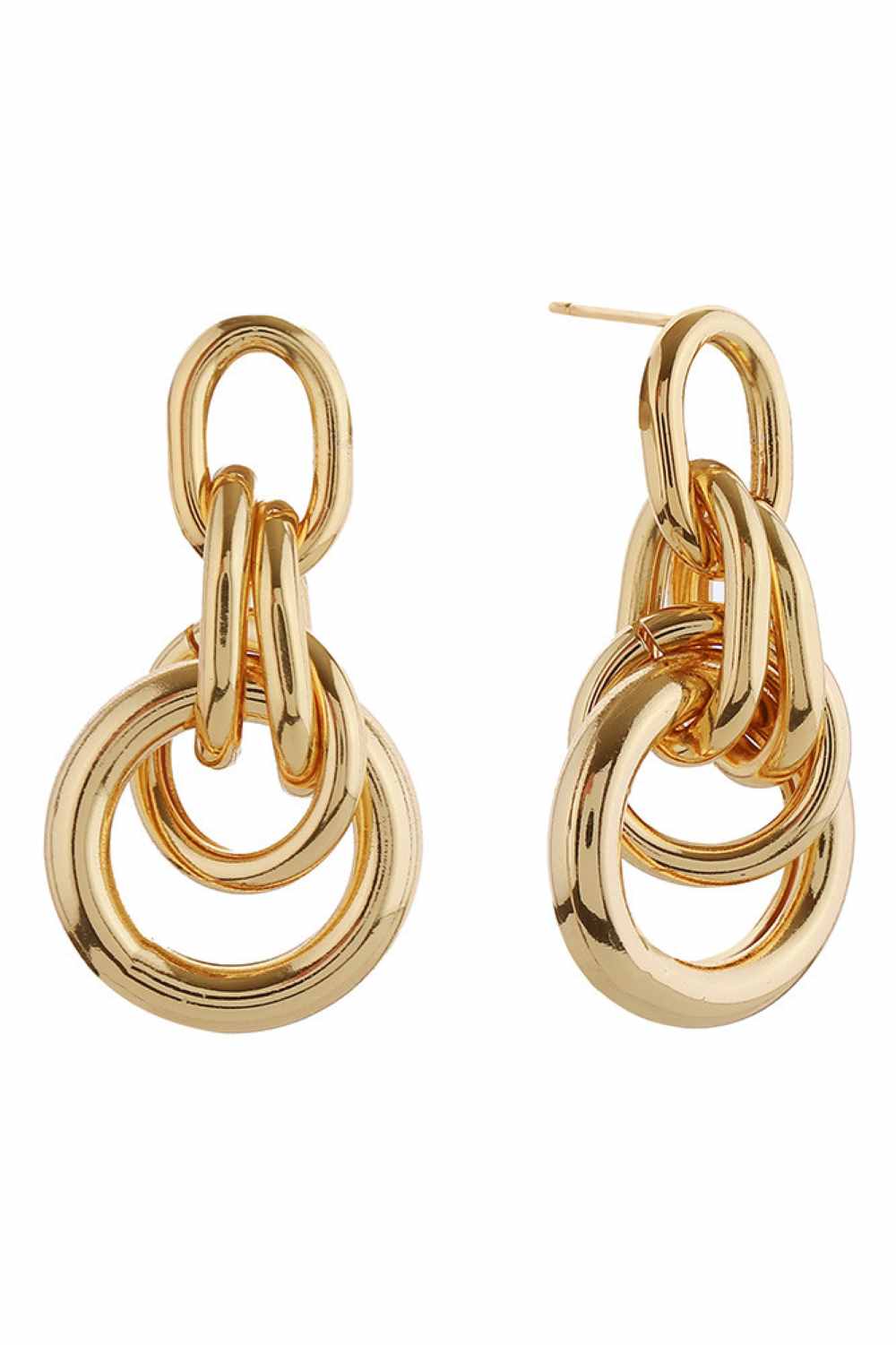 Gold Make a bold statement with these stunning 14K Gold/White Dipped Double Door Knocker Post Earrings. Featuring a classic door knocker design with a generous 3.6cm diameter, these earrings deliver timeless elegance with modern flair. Crafted from quality brass and hypoallergenic materials, they're gentle on sensitive skin while maintaining their lustrous finish. Lead and nickel compliant, these earrings meet strict safety standards for worry-free wear. Perfect for everyday sophistication or special occasi