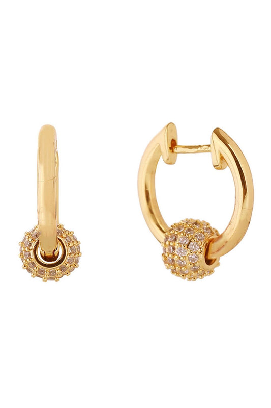Gold Elevate your everyday look with these stunning 14K Gold/White Gold Dipped Duo Hoop Huggie Earrings. Crafted from quality brass and adorned with sparkling cubic zirconia, these petite 1.6cm huggers offer the perfect balance of elegance and comfort. Hypoallergenic design makes them ideal for sensitive ears, while lead and nickel compliance ensures safe, worry-free wear.