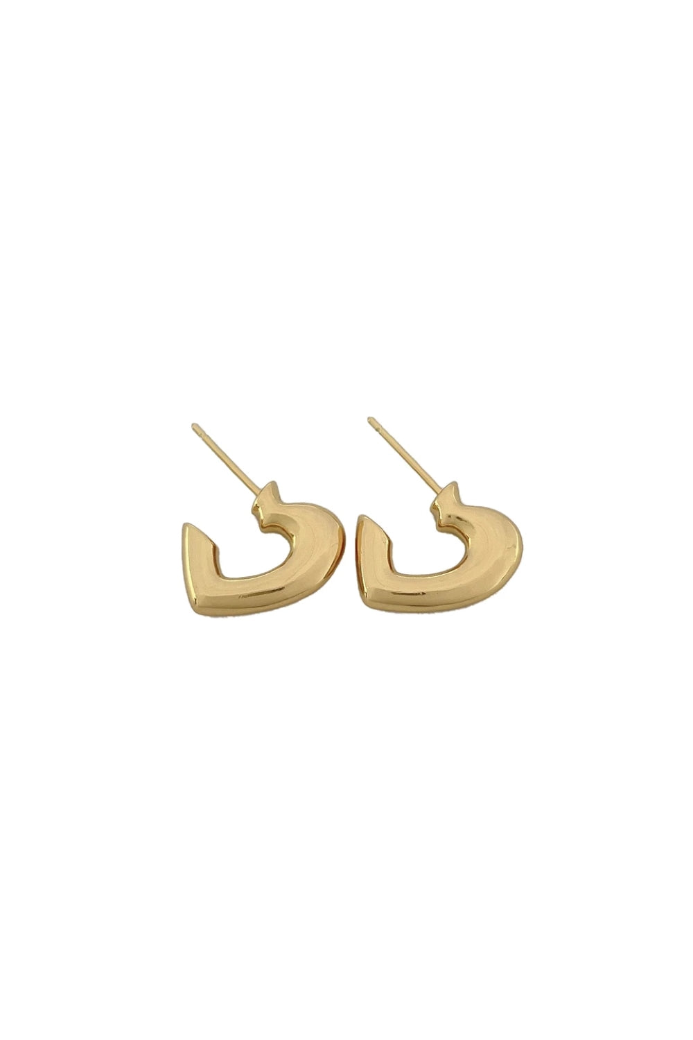 Gold Elegant 14K gold-dipped post earrings featuring a sleek 1cm diameter design. Crafted from hypoallergenic brass, these studs are perfect for sensitive skin and everyday wear. Lead and nickel compliant for peace of mind. Timeless sophistication in a versatile size.