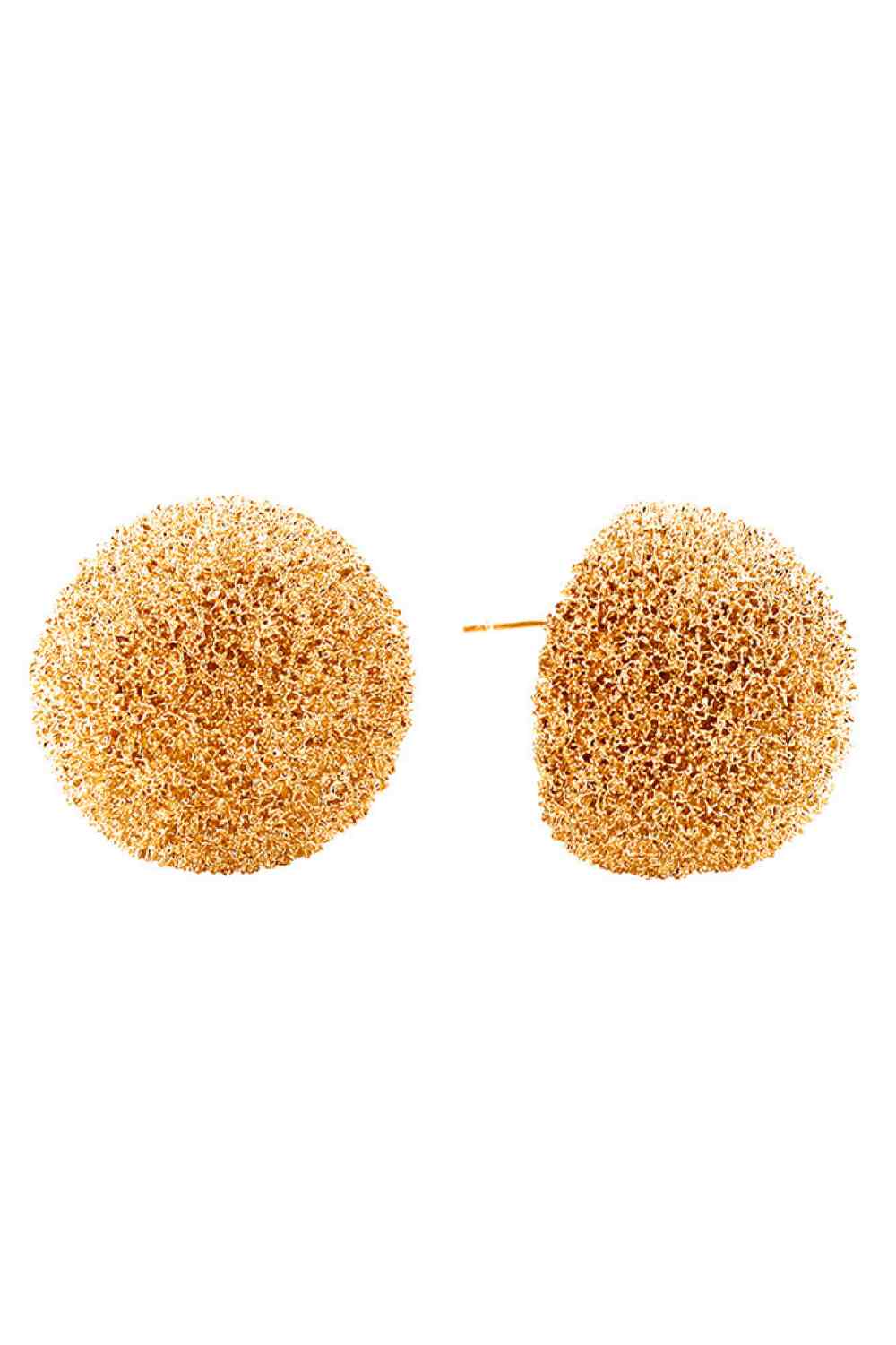 Gold Elevate your everyday look with these timeless 14K Gold/White Dipped Grain Texture Ball Post Earrings. Crafted from hypoallergenic brass, these studs feature a sophisticated textured finish that catches the light beautifully. At 2.4cm in diameter, they offer the perfect balance of presence and wearability. Lead and nickel compliant, these earrings are safe for sensitive skin and designed for all-day comfort. A versatile essential that transitions seamlessly from casual to elegant occasions.