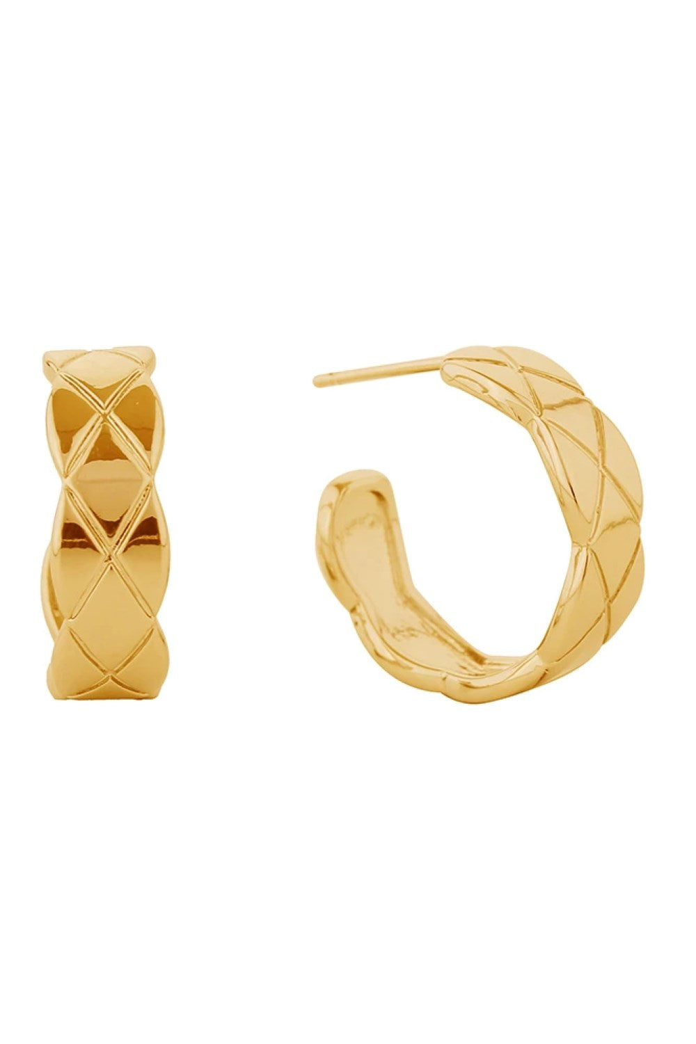 Gold Elevate your everyday look with these stunning 14K Gold/White Gold Dipped Koco Crush Post Earrings. Crafted from hypoallergenic brass and made in Korea, these 2cm diameter studs are perfect for sensitive ears. Lead and nickel compliant, they deliver luxury without compromise. The timeless crush design pairs effortlessly with any outfit, making them an essential addition to your jewelry collection.