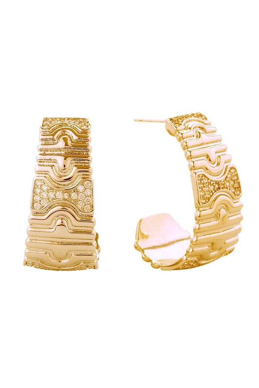 Gold Elevate your everyday elegance with these stunning 14K Gold/White Dipped Serpent Pave CZ Post Earrings. Crafted from quality brass and adorned with sparkling cubic zirconia stones, these earrings feature an intricate serpent design that catches the light beautifully. Measuring 2.8cm in diameter, they offer the perfect balance of presence and wearability. The hypoallergenic construction makes them ideal for sensitive ears, while the lead and nickel-compliant materials ensure safety and peace of mind. Pe