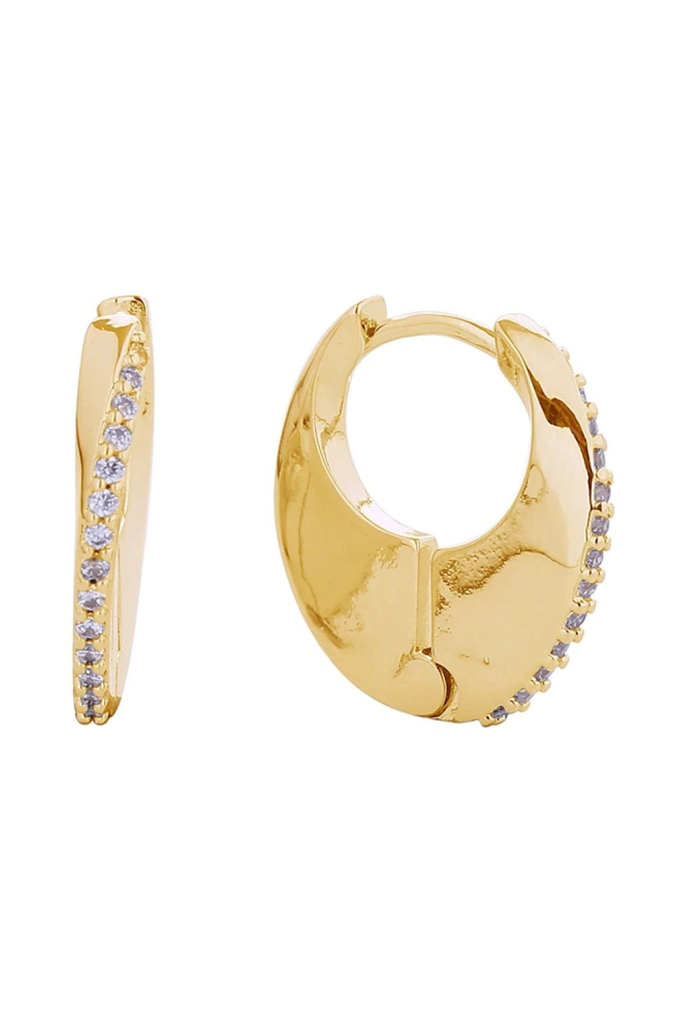 Gold Elevate your everyday look with these stunning 14K Gold and White Gold dipped Chrome H Hoop Earrings. Crafted from hypoallergenic brass, these 2cm hoops are perfect for sensitive skin while maintaining a luxurious finish. Designed and made in Korea with meticulous attention to detail, they're lead and nickel compliant for peace of mind. The sleek H-shaped design adds modern sophistication to any outfit, from casual to formal occasions.