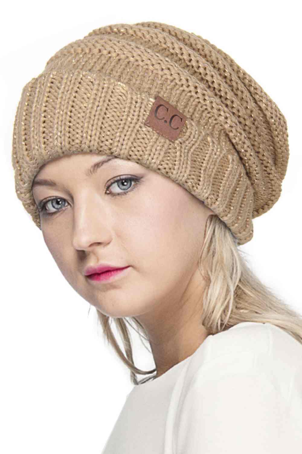 Gold Stay cozy and stylish with the C.C Metallic Slouchy Beanie, made from 100% soft acrylic that feels gentle against your skin. This relaxed-fit design offers a modern, effortless vibe perfect for casual days or outdoor adventures. The slouchy silhouette flatters most face shapes while providing excellent warmth without bulk. Lightweight yet insulating, it pairs seamlessly with any winter outfit. One size fits most for convenient, comfortable wear all season long.