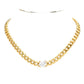 Gold 18K Gold Dipped Stainless Steel CZ Square Stone Accented Necklace features high-quality stainless steel dipped in 18K gold, adorned with a beautifully sparkling CZ square stone. Crafted with precision and durability, this elegant necklace is perfect for any occasion. Enjoy the luxurious shine of gold and the lasting strength of stainless steel, making it a timeless addition to your collection. 