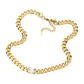 Gold 18K Gold Dipped Stainless Steel CZ Square Stone Accented Necklace features high-quality stainless steel dipped in 18K gold, adorned with a beautifully sparkling CZ square stone. Crafted with precision and durability, this elegant necklace is perfect for any occasion. Enjoy the luxurious shine of gold and the lasting strength of stainless steel, making it a timeless addition to your collection. 