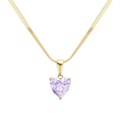 Gold 18K Gold Dipped Stainless Steel CZ Heart Pendant Necklace is a timeless piece that combines durability and elegance. This necklace is Made of high-quality materials and features a stunning CZ heart pendant that sparkles from every angle. Add a touch of sophistication to any outfit with this beautiful necklace. 