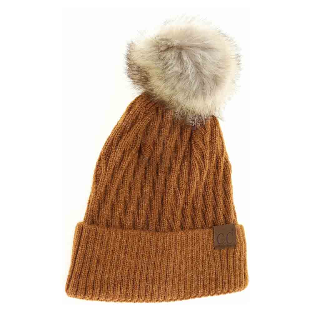 Golden Camel Solid Honey Comb Fur Pom C.C Beanie combines expert craftsmanship with functional design. Featuring a textured honeycomb knit, this beanie provides enhanced warmth and durability. The addition of a soft fur pom adds a sophisticated accent, elevating everyday winter wear. Designed to stretch for a comfortable, secure fit, it’s an ideal accessory for cold-weather protection without sacrificing style or performance. 