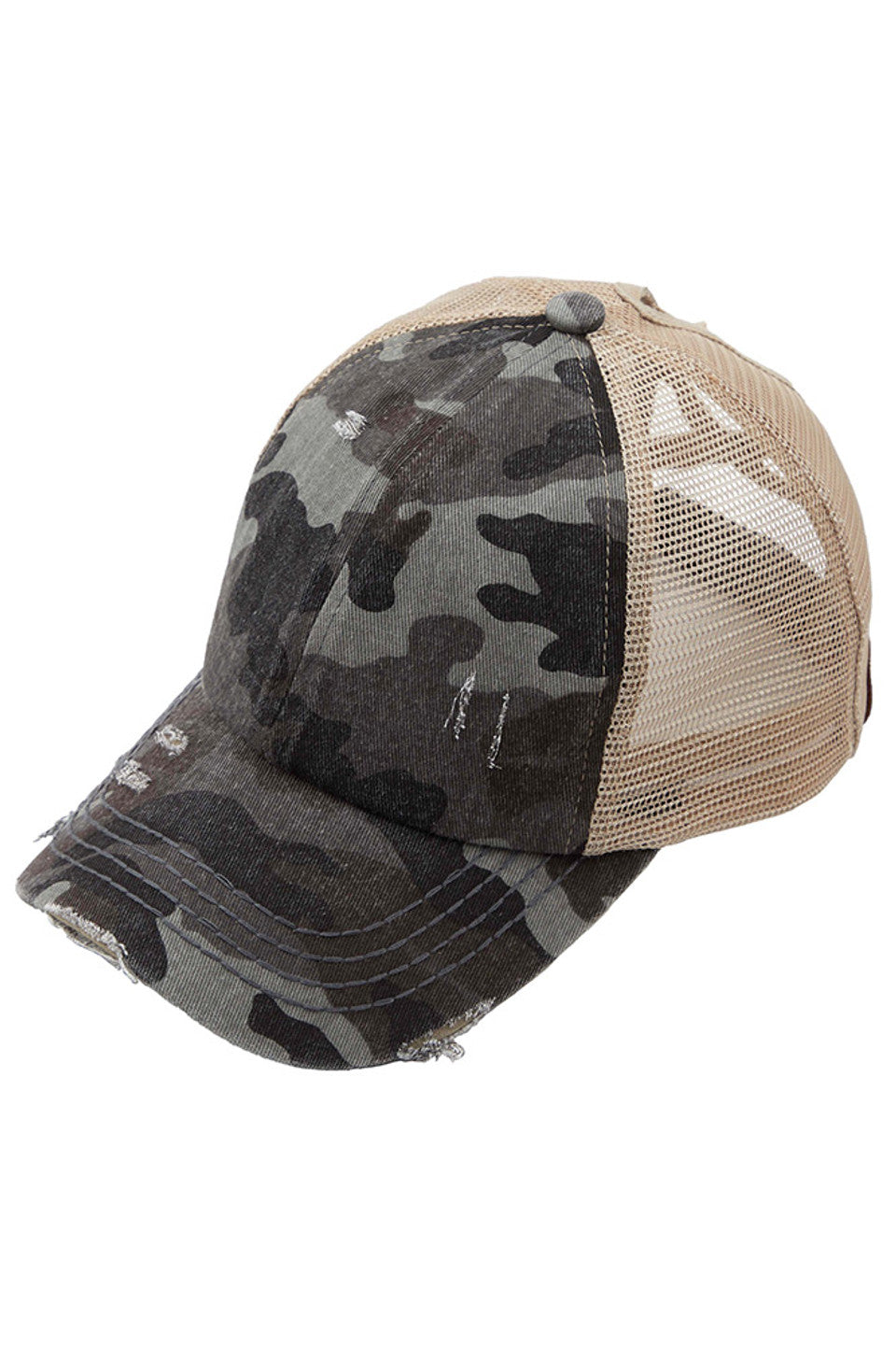 Gray C.C BASEBALL PONYCAP is the perfect addition to your everyday wardrobe. Made with high-quality materials, it offers both style and comfort. With its adjustable ponytail opening, this cap is perfect for any hair type. Stay fashionable and confident all day long with this must-have accessory.
