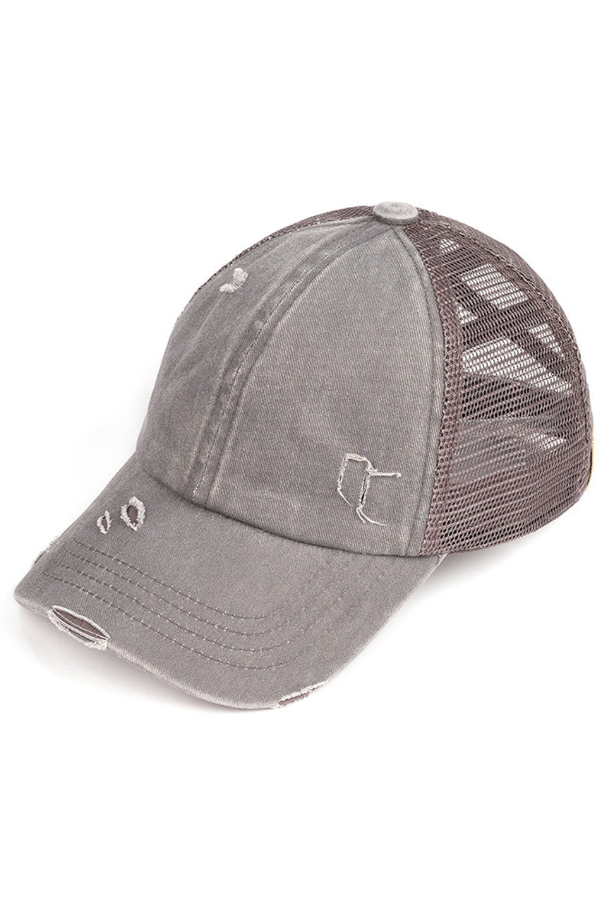 Gray C.C Kids Baseball Pony Cap combines classic sporty style with practical design tailored for children. Featuring an adjustable strap for a secure fit and a ponytail opening, it offers comfort and convenience for active kids. Crafted from durable materials, this cap provides sun protection while allowing breathability, making it ideal for outdoor play and sports activities. Its versatile design complements casual outfits, ensuring your child stays stylish and comfortable throughout the day. 