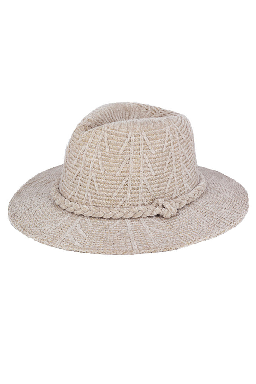 Gray Chenille Pattern and Braided Band Winter Fedora combines thermal efficiency with sophisticated design. The textured chenille fabric provides exceptional warmth retention while maintaining breathability. The precision-crafted braided band creates visual interest and structural integrity. Designed with a classic silhouette that complements diverse facial structures, this fedora offers optimal protection against winter elements while elevating your seasonal wardrobe with architectural elegance. 