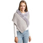 Gray This Faux Fur Pointed Solid Ribbed Shawl is the perfect choice for effortless style and warmth. It goes with every winter outfit and gives you a beautiful outlook everywhere. Perfect Gift for Wife, Mom, Birthday, Holiday, Anniversary, Fun Night Out. Happy Winter!