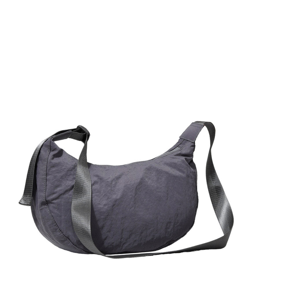 Gray Solid Nylon Sling Bag Crossbody Bag, is perfect to carry all your handy items with ease. This handbag features a top zipper closure for security that makes your life easier and trendier. This is the perfect gift idea for a birthday, holiday, Christmas, anniversary, Valentine's Day, etc.