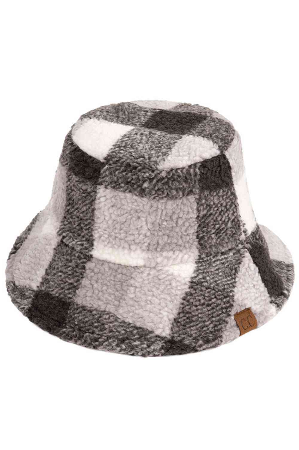 Gray Blackk Elevate your accessory game with this versatile C.C Checkered Pattern Bucket Hat. Constructed from 100% polyester for durability and easy care, this one-size-fits-most hat features a classic checkered design that pairs effortlessly with casual and dressed-up looks alike. The structured bucket silhouette offers reliable sun protection and style, making it an essential addition to any wardrobe. Whether you're exploring the city or enjoying outdoor adventures, this timeless piece delivers comfort a