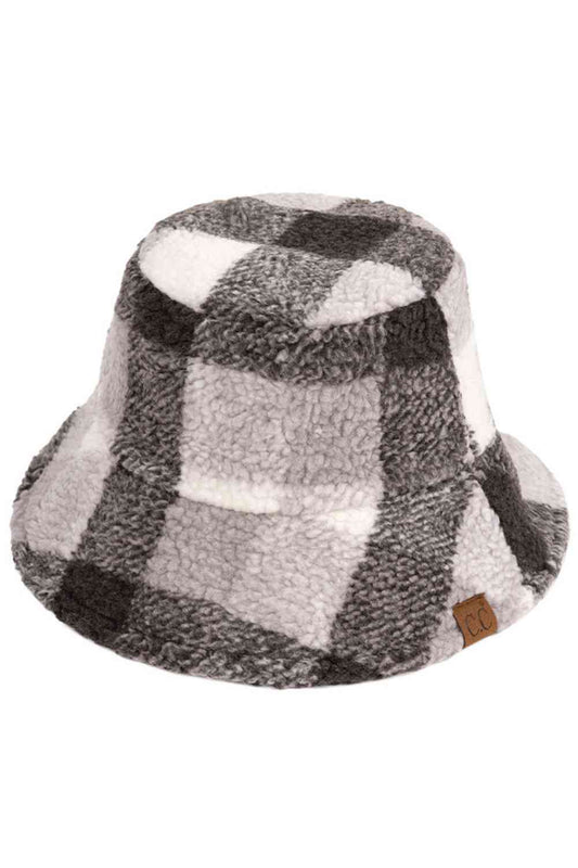 Gray Blackk Elevate your accessory game with this versatile C.C Checkered Pattern Bucket Hat. Constructed from 100% polyester for durability and easy care, this one-size-fits-most hat features a classic checkered design that pairs effortlessly with casual and dressed-up looks alike. The structured bucket silhouette offers reliable sun protection and style, making it an essential addition to any wardrobe. Whether you're exploring the city or enjoying outdoor adventures, this timeless piece delivers comfort a