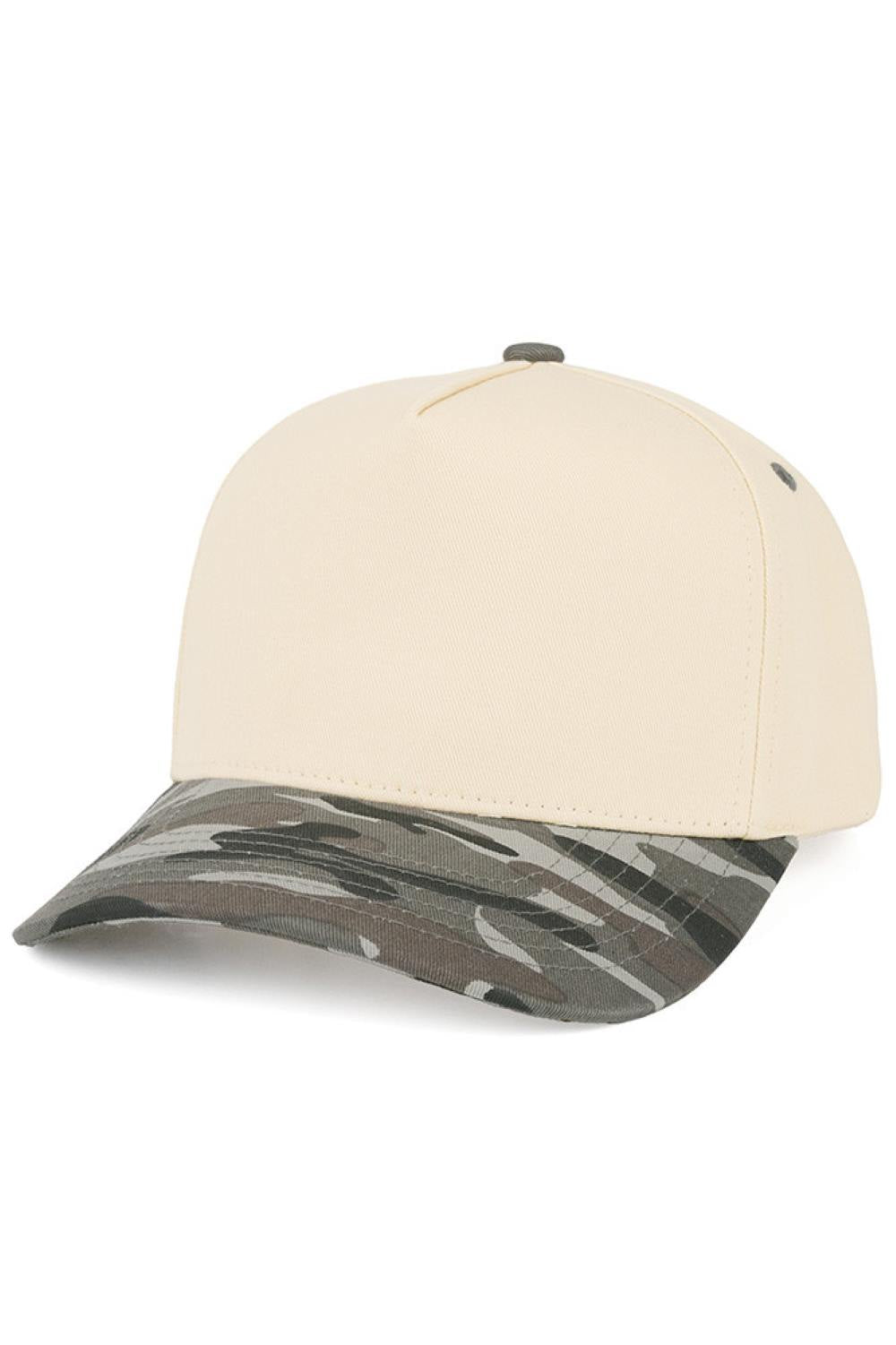 Gray Classic camo meets modern style with this two-tone canvas trucker hat from C.C. Featuring a bold camo pattern print, this snapback cap delivers versatile everyday wear. Crafted from 100% cotton for breathable comfort, it fits most with an adjustable circumference of 22.5". Perfect for casual outings, outdoor adventures, or laid-back streetwear.
