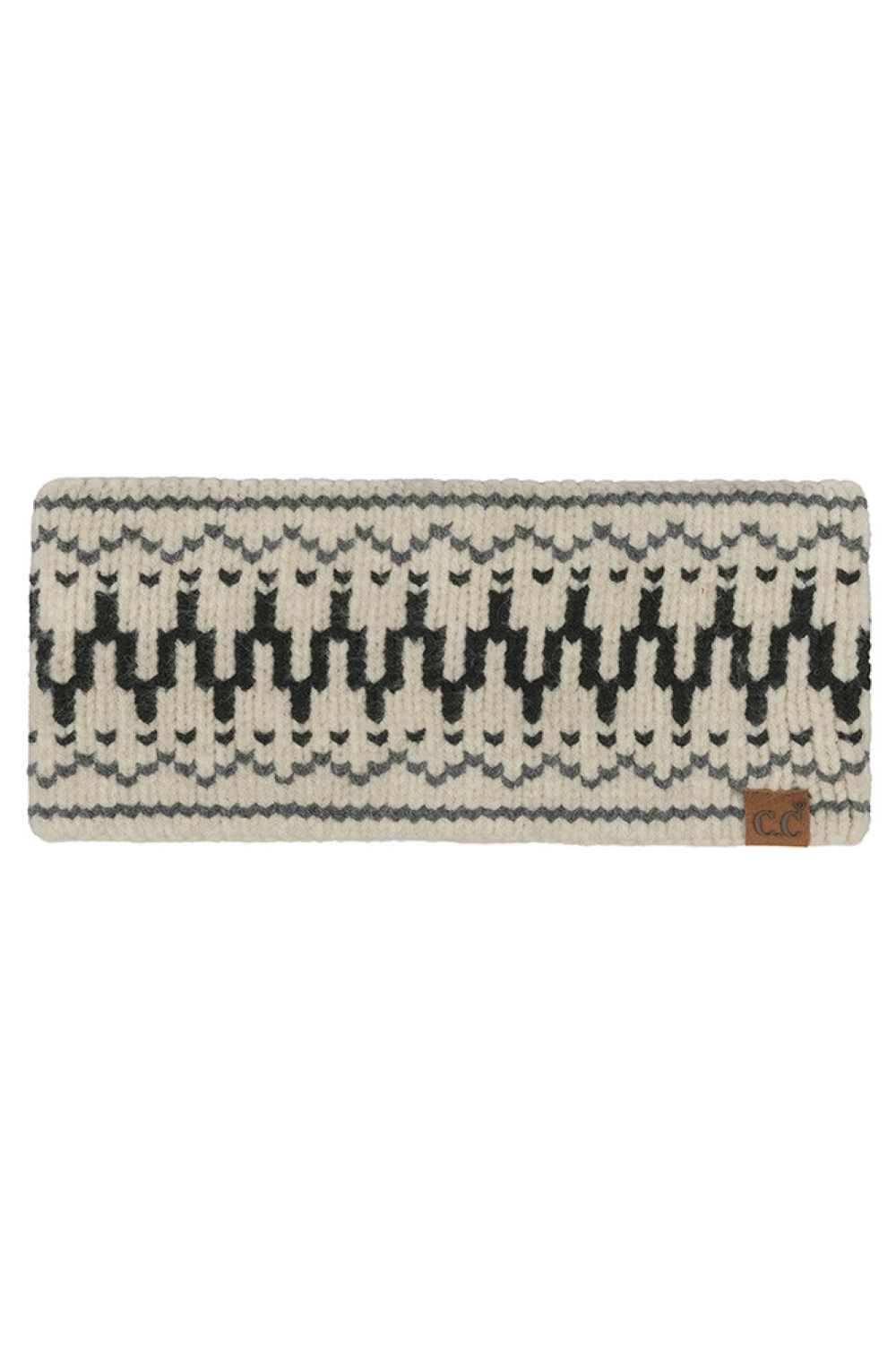 Gray Wrap your head in cozy style with this C.C Fair Isle Pattern Headwrap. Featuring a classic Fair Isle knit design, this versatile headband blends warmth with timeless appeal. The soft fabric blend of rayon, polyester, and nylon creates a comfortable fit that moves with you. Measuring 9.25" x 4.25", it's the perfect one-size accessory for winter days or casual everyday wear.