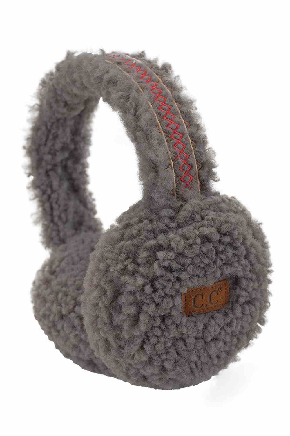 Gray Wrap your ears in warmth and elegance with this C.C Sherpa earmuff ear warmer. Featuring a beautiful embroidery pattern trim that adds a sophisticated touch to your winter wardrobe, this accessory combines style with comfort. Made from soft 100% polyester material, it provides gentle insulation against cold weather. The universal one-size fit ensures it works for most wearers, making it a versatile addition to any seasonal collection. Whether you're heading outdoors or running errands, this charming ea