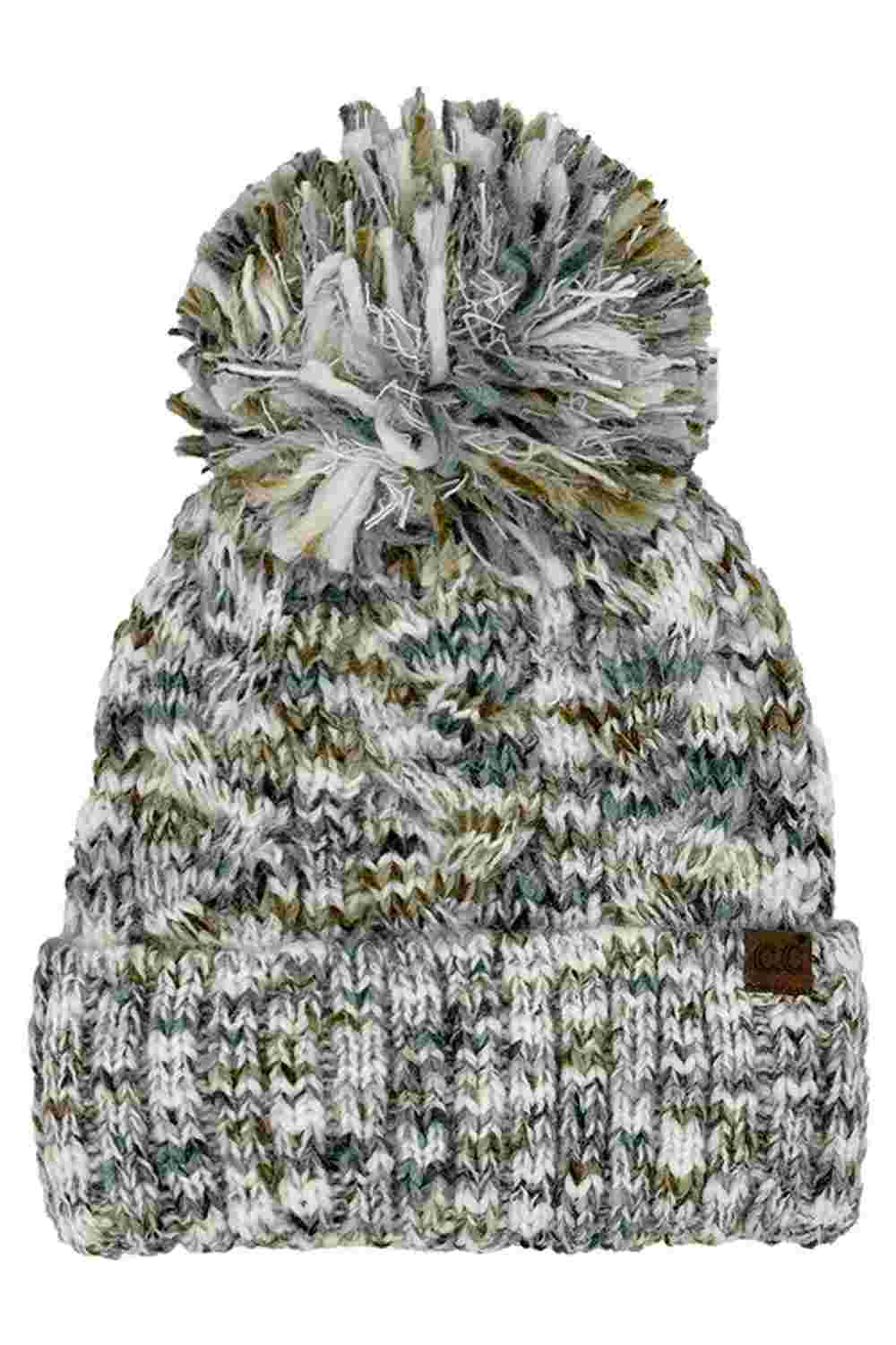 Gray CC Beanie Cherry Pattern Pom Beanie Winter Hat features a cute cherry knit design topped with a fluffy pom for a playful, cozy cold-weather look. Made with a soft stretch fit, it keeps you warm and comfortable while adding charming style to your winter outfits.