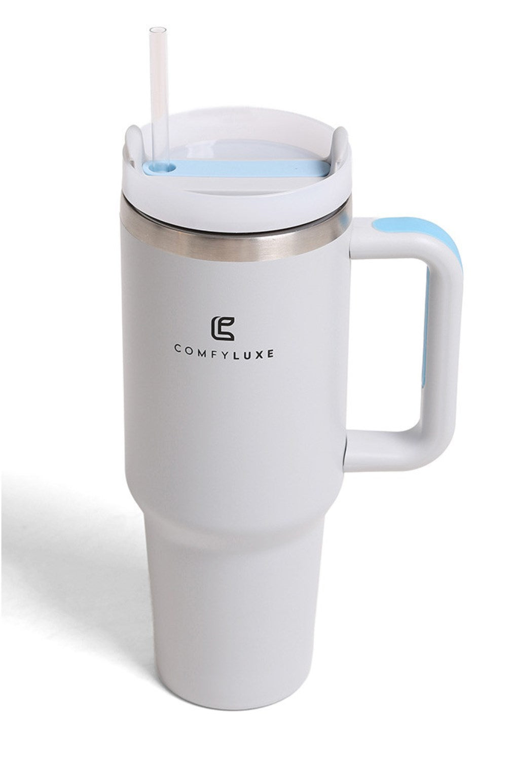 Gray Keep your beverages at the perfect temperature with this 40oz stainless steel tumbler. Double-wall insulation maintains hot drinks hot and cold drinks cold for hours. The ergonomic handle makes it easy to carry on the go, while the sleek solid color design works with any style. BPA-free construction ensures safe, worry-free hydration. Perfect for work, travel, or everyday use.