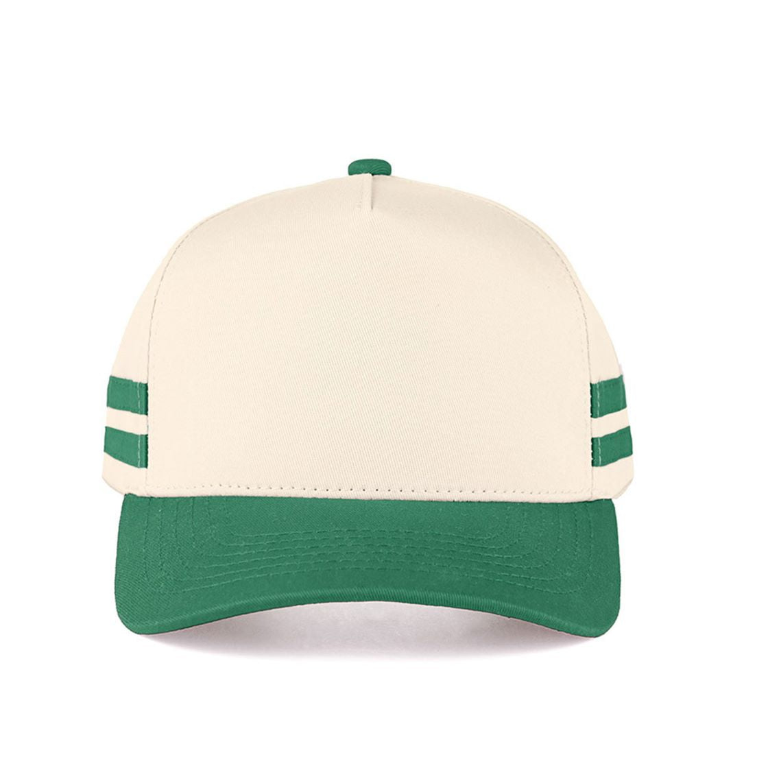 C.C Two Bold Stripes Side Two Tone Trucker Cap - Green - Baseball Cap