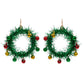 Bring festive flair to your outfit with these tinsel wreath earrings, decorated with playful jingle bell charms. Perfect for holiday events, seasonal parties, or adding cheer to everyday looks, these lightweight earrings offer a bold and joyful statement.