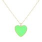 Green Druzy Heart Pendant Necklace, this is a stunning accessory that adds a touch of sparkle to any outfit. The druzy heart pendant is beautifully crafted and catches the light for a mesmerizing effect. With its unique design and high-quality materials, this necklace is sure to make a statement and elevate your look.