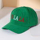 FA LA LA Message Embroidered Five Panel Canvas Snapback Baseball Cap