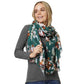 Green Flower Printed Scarf, this timeless flower printed scarf is a soft, lightweight, and breathable fabric, close to the skin, and comfortable to wear. Sophisticated, flattering, and cozy. Perfect gift for birthdays, holidays, or fun nights out.