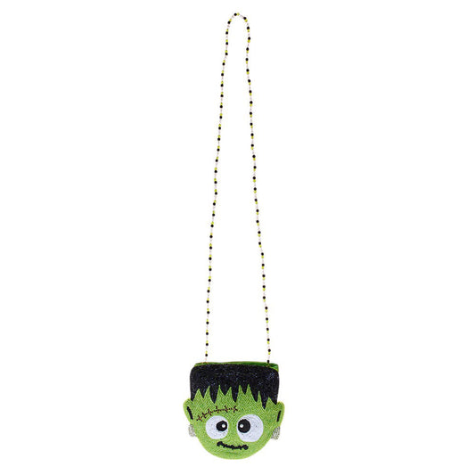 Halloween Frankenstein Beaded Mini Crossbody Bag, Expertly designed, this Halloween Bag is perfect for adding a touch of spooky style to your outfit or giving a playful Halloween gift to your loved ones. The intricate beaded design and compact size make it a great accessory for any Halloween event.