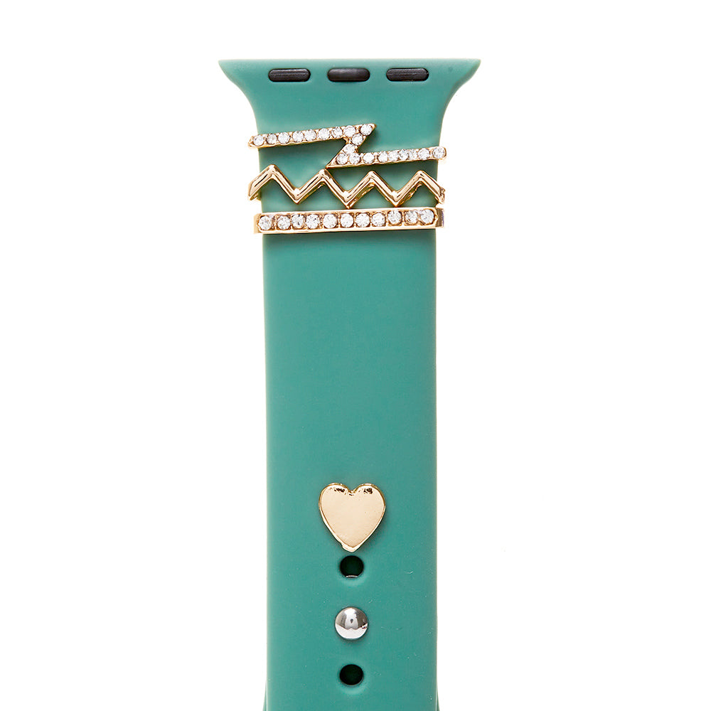 Green Heart Pointed Apple Watch Silicone Band adds a touch of elegance and personality to your Apple Watch. The pointed design brings a unique and stylish element to your device. Made of durable silicone, it offers a comfortable and secure fit for all-day wear. Show off your individuality with this beautiful band.