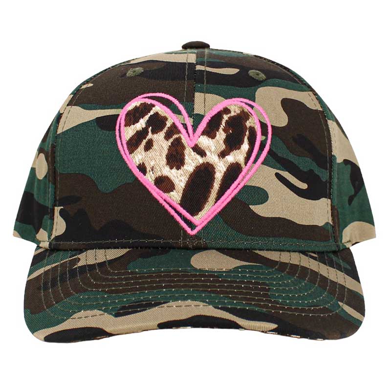 Green Leopard Heart Front Baseball Cap, adds a unique and stylish touch to any outfit. This eye-catching cap features a leopard heart-shaped design at the front, perfect for casual or formal occasions. Crafted with high-quality material for a comfortable fit. Get your unique look today.