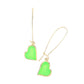 Green Neon Druzy Heart Dangle Earrings add a touch of sparkle to any outfit. Handcrafted with druzy stone hearts, these earrings are lightweight and versatile, making them perfect for everyday wear or special occasions. Show your love with these stunning and unique earrings.