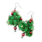 Green Pom Pom Christmas Tree Dangle Earrings, are beautifully designed with a pom pom theme that will make a glowing touch on everyone. These beautiful earrings are the ultimate representation of your class & beauty. These are the perfect gift for Christmas, especially for your friends, family, and the persons you love.