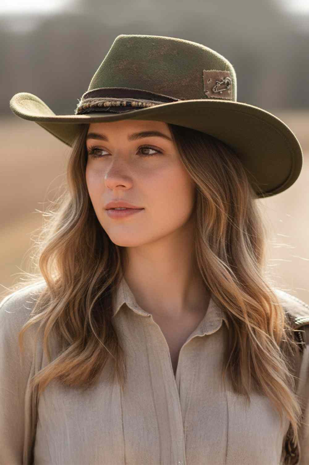 Green Two iconic looks, one hat! This Cowboy Hat's flexible brim allows for effortless shaping, letting you wear it as a classic cowboy hat or style it as a contemporary fedora.