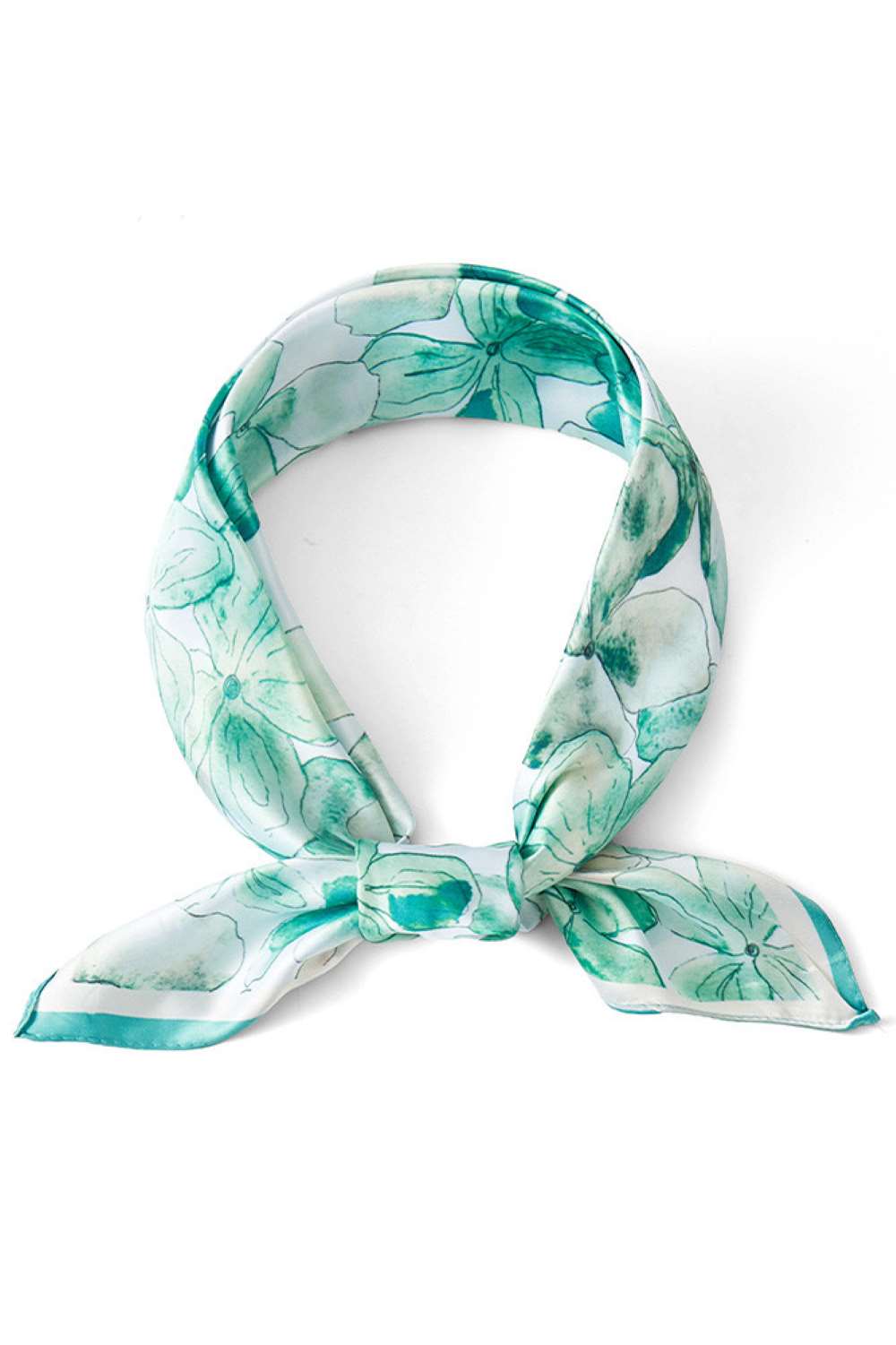 Green Brighten your summer style with this lightweight floral pattern bandana scarf. Crafted from 100% polyester, it's breathable and perfect for warm weather wear. The generous 27.5" x 27.5" square design offers versatility wear it as a headscarf, neck wrap, or accessory. Easy to care for and effortlessly chic, this printed scarf adds a pop of color to any outfit.
