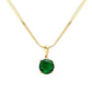 Green 18K Gold Dipped Stainless Steel CZ Round Pendant Necklace exudes elegance and durability. The high-quality material ensures long-lasting wear, while the stunning CZ round pendant adds a touch of glamour. Its timeless design makes it a versatile addition to any jewelry collection. Perfect for any occasion. 