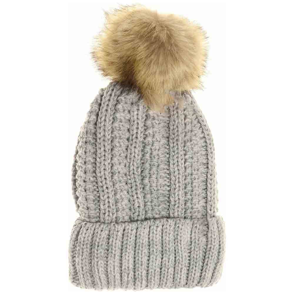 Grey Fuzzy Lined Multi Tone Fur Pom CC Beanie delivers expert-level warmth and style with its plush, fuzzy interior that insulates effectively against cold conditions. Crafted with a multi-tone fur pom, it adds a sophisticated accent to any winter outfit. This beanie balances functionality and refined design, making it an essential accessory for those seeking dependable comfort without compromising on fashionable appeal.