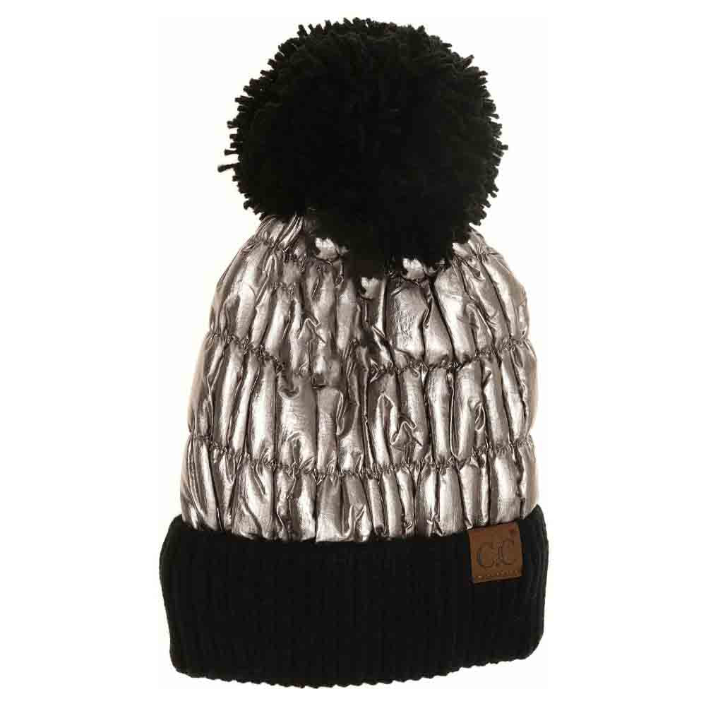 Grey Metallic Knit Pom Beanie offers a sophisticated blend of functionality and style. Designed with metallic yarn, it provides a subtle shimmer while maintaining warmth and comfort. The knit fabric ensures a snug fit, and the pom detailing adds a classic finishing touch. Perfect for elevating everyday winter outfits with expert craftsmanship and durable materials.