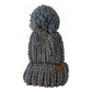 Chunky Knit Yarn Pom C.C Beanie
