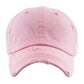 Madeline Love Pink Vintage Mesh Back Ponytail Baseball Cap - Hats - extra