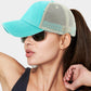 Madeline Love Turquoise Vintage Mesh Back Ponytail Baseball Cap - Hats
