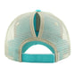 Madeline Love Turquoise Vintage Mesh Back Ponytail Baseball Cap - Hats - desc