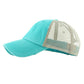 Madeline Love Turquoise Vintage Mesh Back Ponytail Baseball Cap - Hats - extra